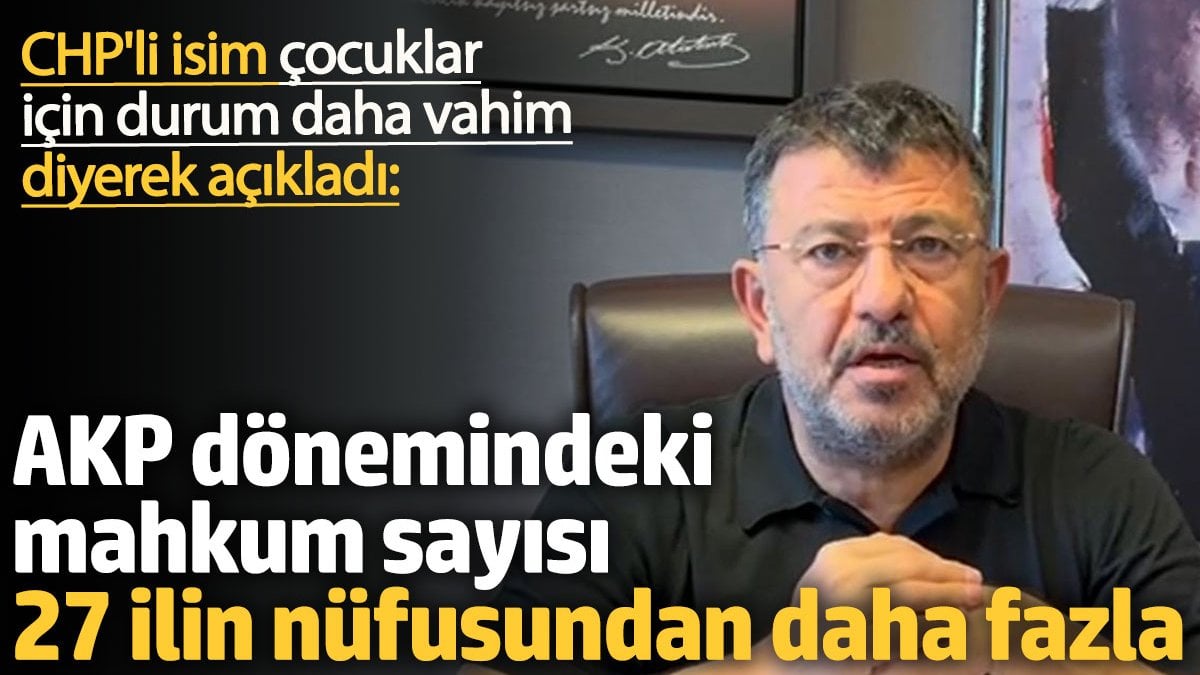 CHP’li Veli Ağbaba: AKP dönemindeki mahkum sayısı 27 ilin nüfusundan daha fazla